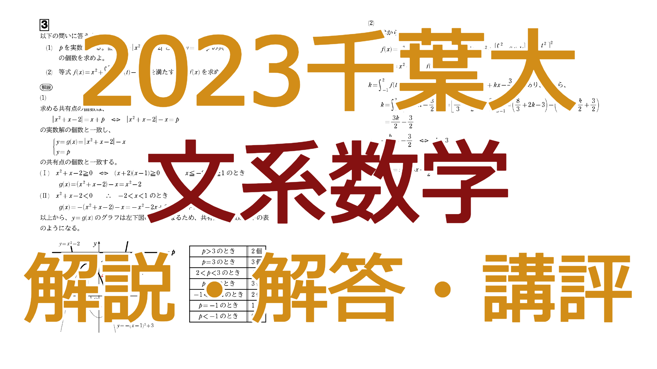 2023千葉大【理系数学】解説・解答・講評