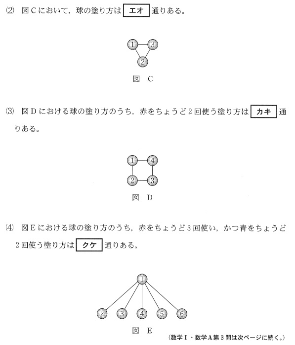 2023数学ⅠＡ第３問問題②