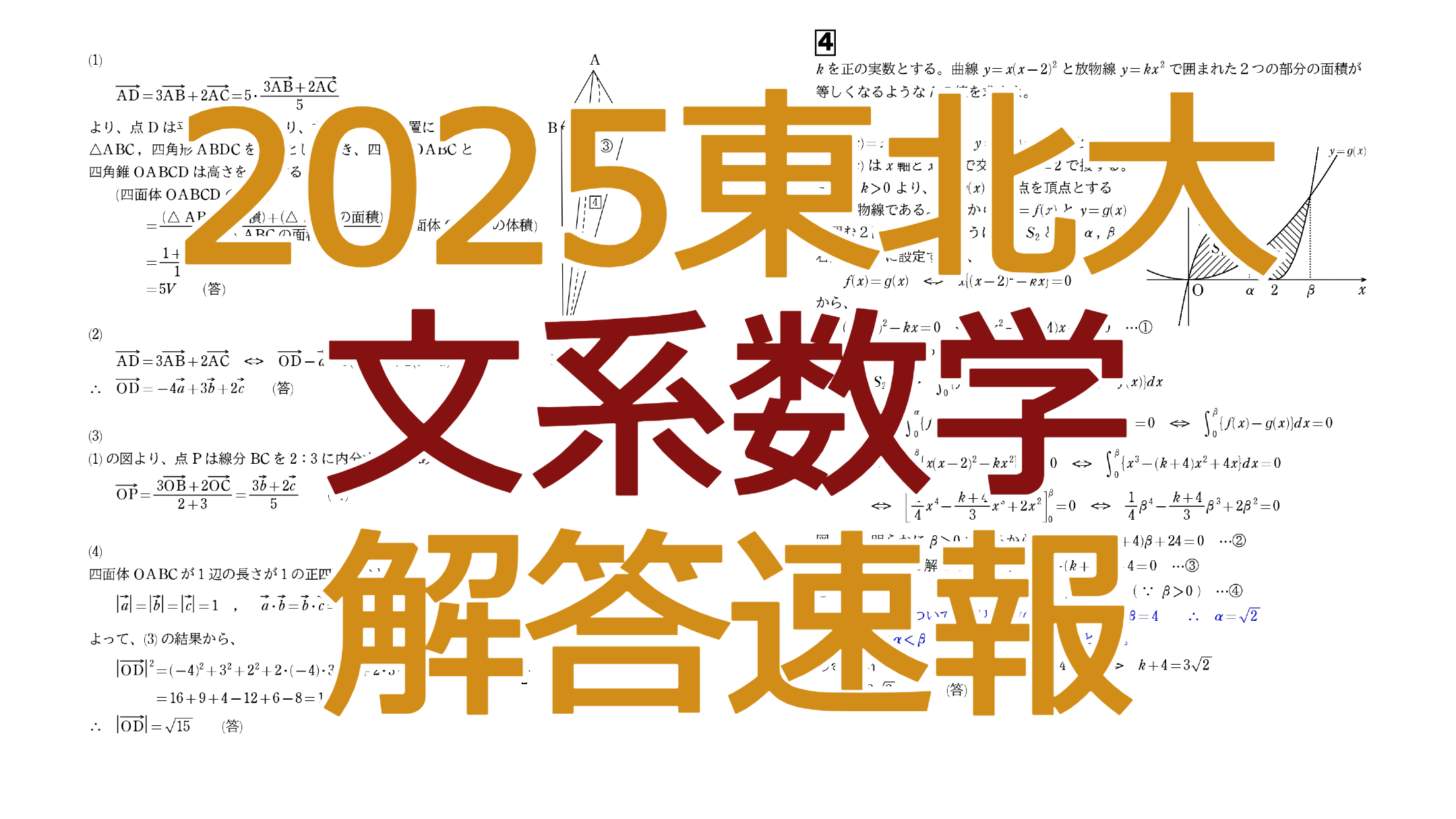 2025東北大【文系数学】解答速報