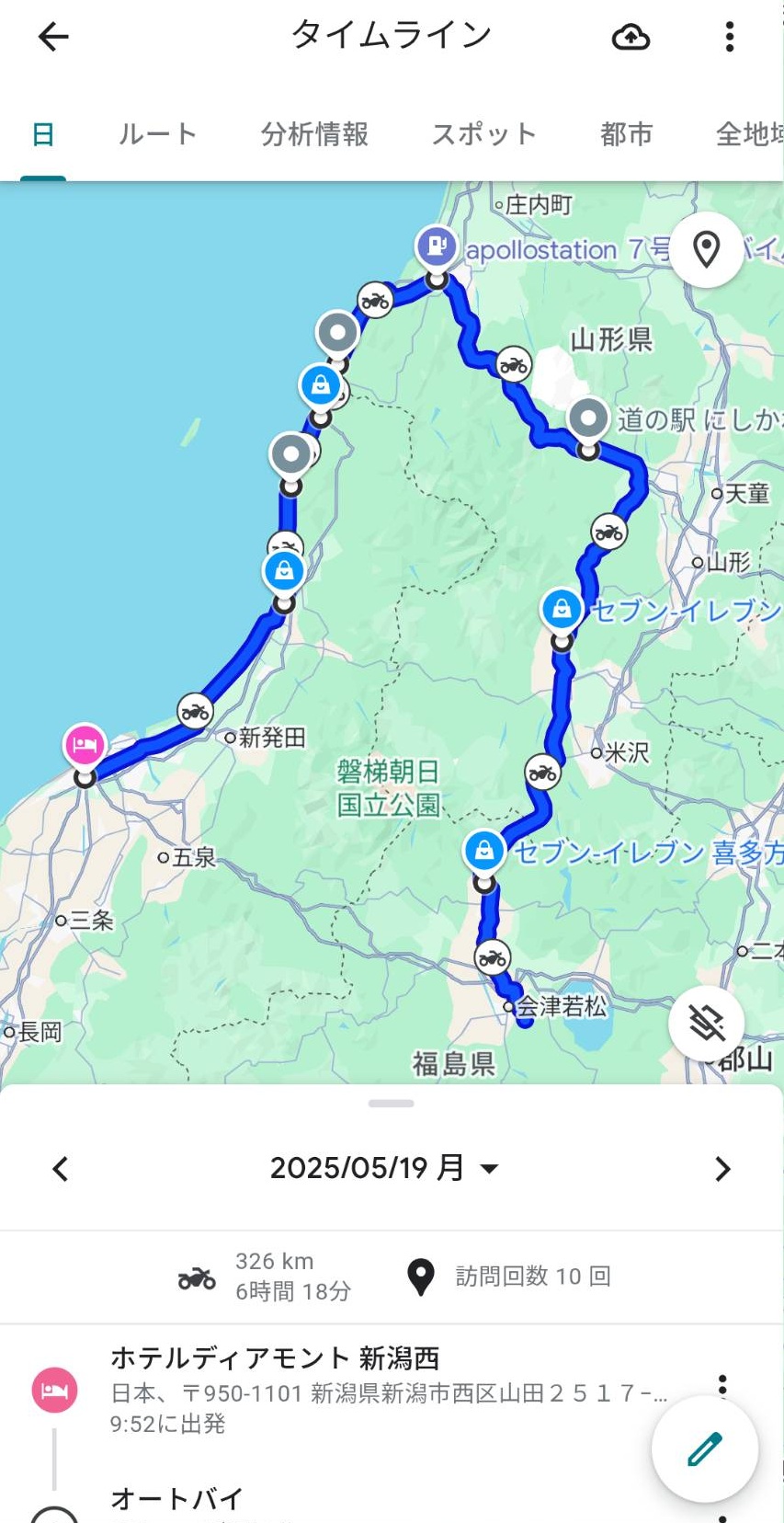２日目走行ルート