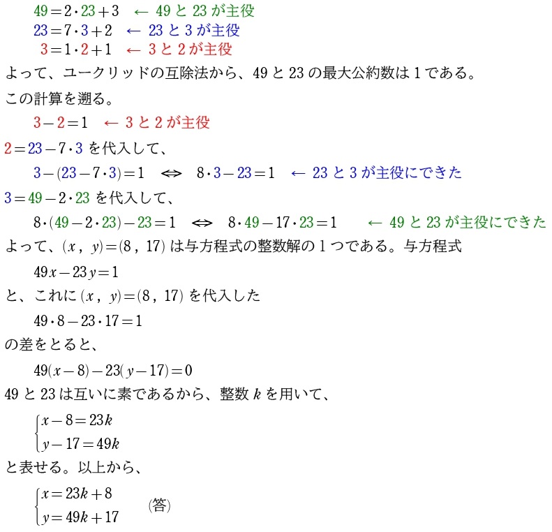 ＜例題３＞教科書の解答